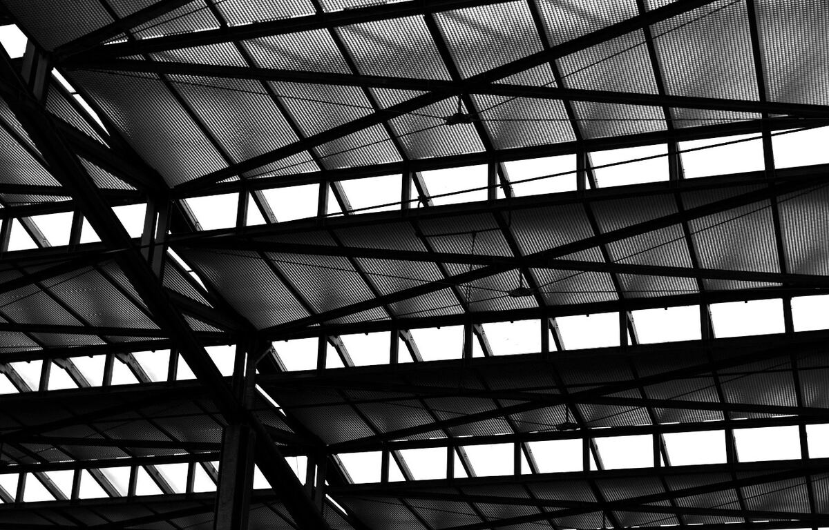 Structural steel roof framing